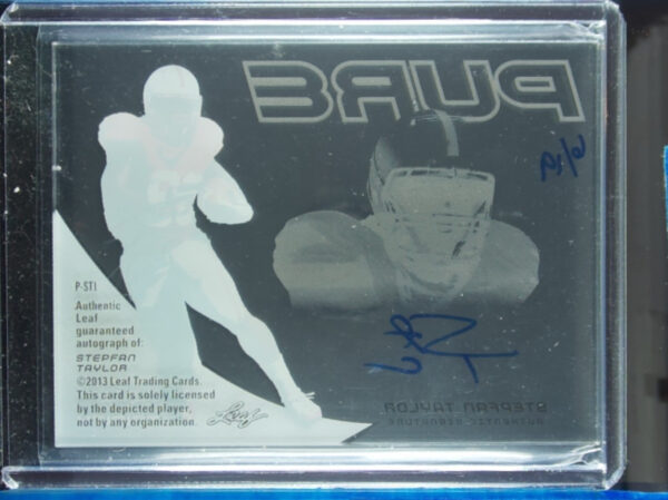 2013 Leaf Trinity Stepfan Taylor AU SN19 #P-ST1 Cardinal Pure Autographs Silver - Image 3