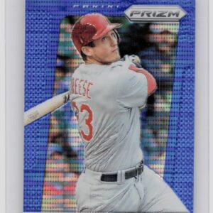 2013 Prizm David Freese Prizms Blue Pulsar #8 Cardinals