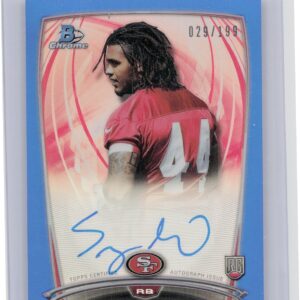 2014 Bowman Chrome Trey Millard AU SN199 #RCRA-TMI 49ers Rookie Autographs Blue