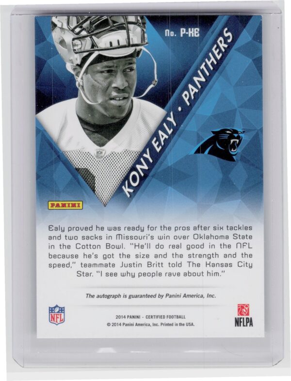 2014 Certified Kony Ealy Auto /399 #P-KE Panthers Potential Autographs - Image 3