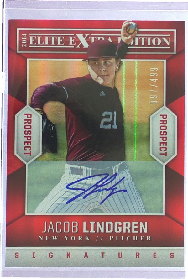 2014 Panini Elite Extra Edition Jacob Lindgren Auto /499 #35 Yankees Prospects