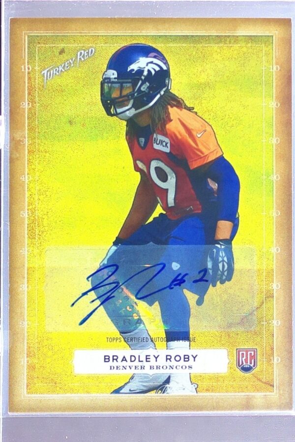 2014 Topps Turkey Red Bradley Roby Auto RC #58 Broncos Autographs