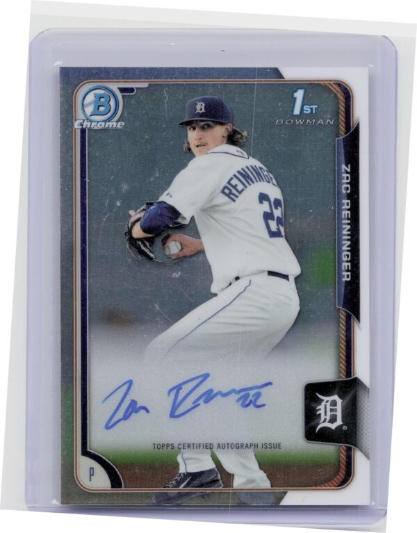 2015 Bowman Chrome Zac Reininger Auto #BCAP-ZR Tigers Prospect Autographs Wave