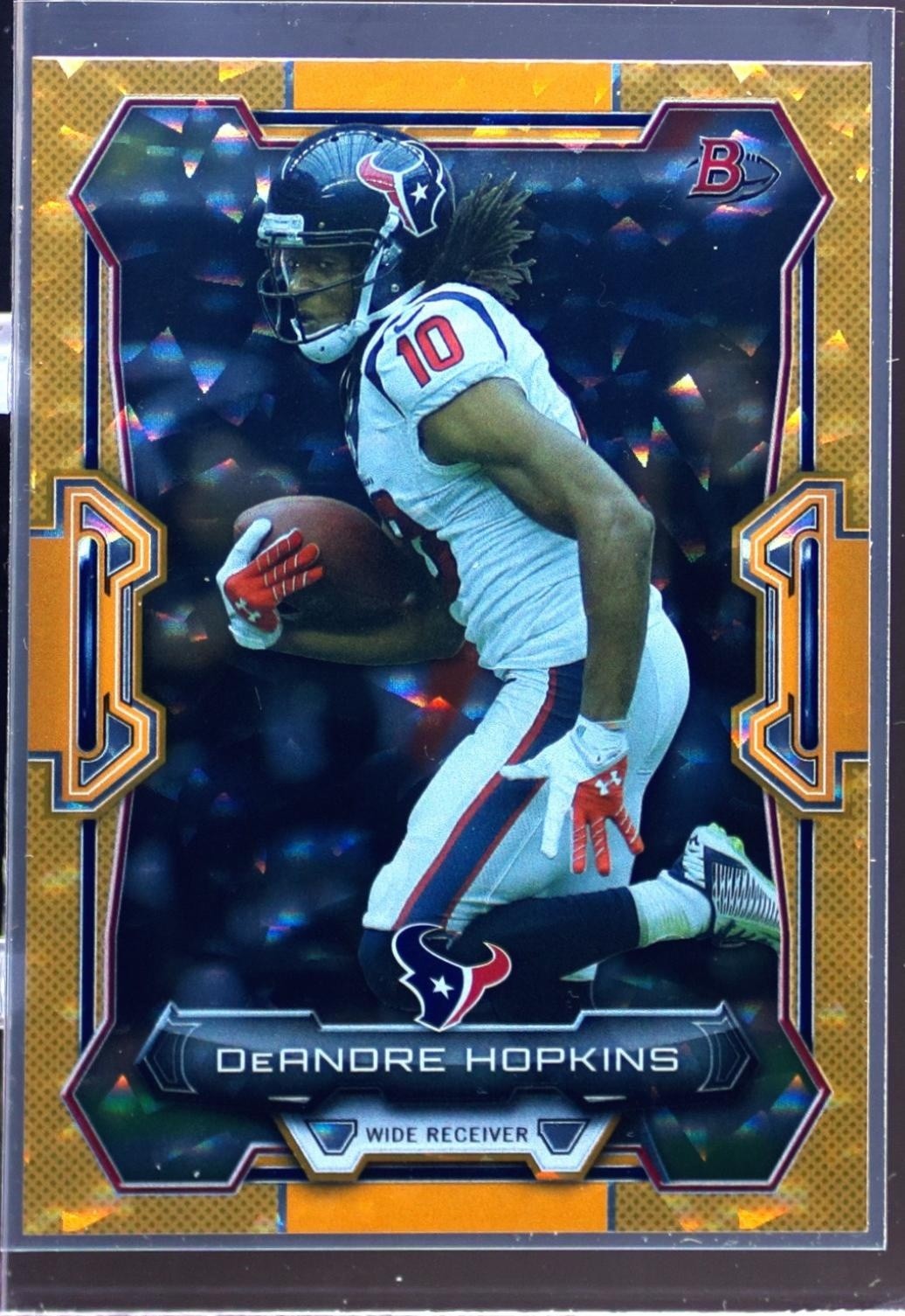 2015 Bowman DeAndre Hopkins Veterans Rainbow Orange Ice /50 #48 Texans