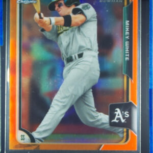2015 Bowman Draft Mikey White Chrome Orange Refractors SN25 #119 Athletics