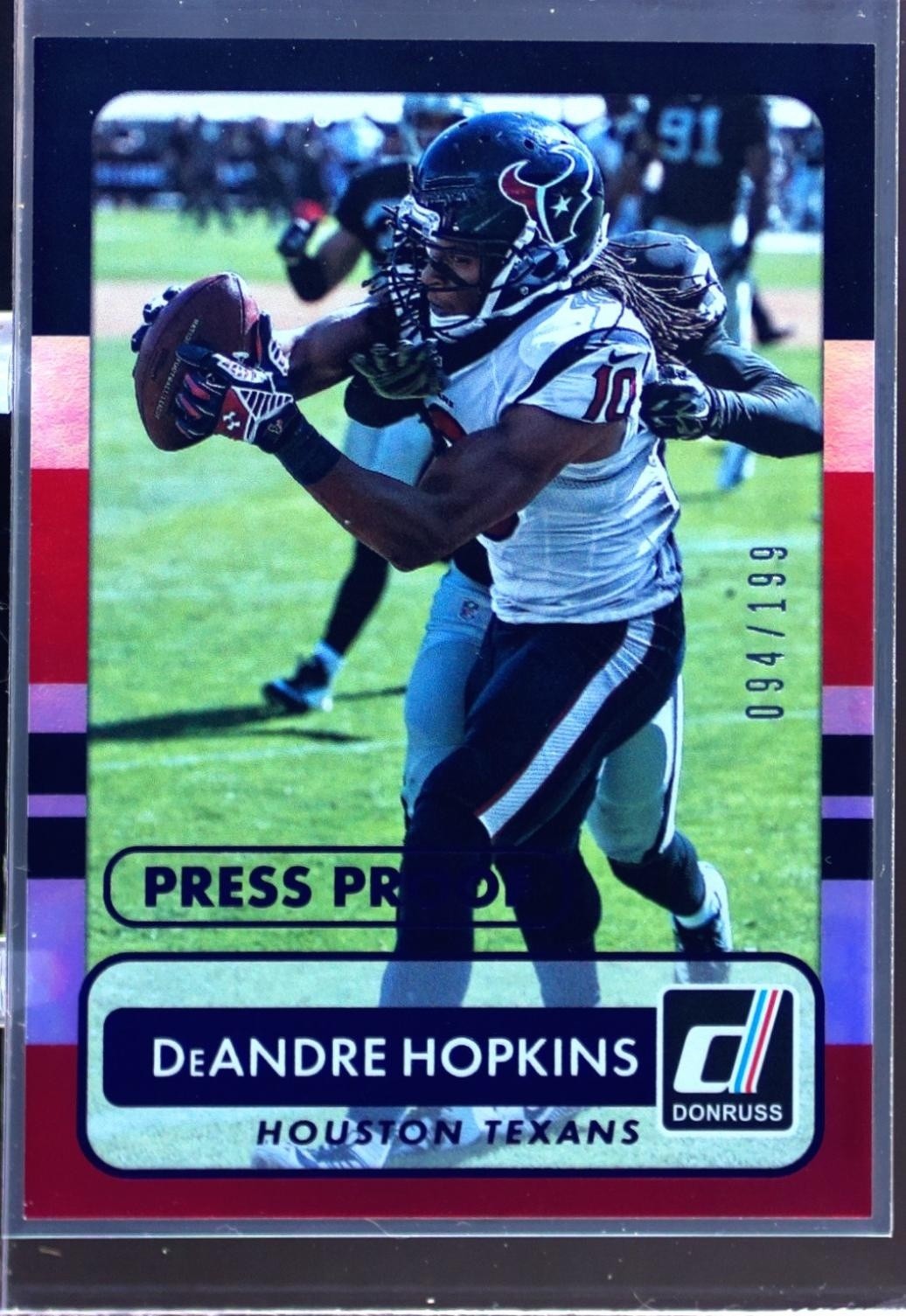 2015 Donruss DeAndre Hopkins Press Proof Purple /199 #94 Texans