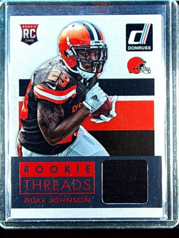 2015 Donruss Duke Johnson JSY #DRT-DUJ Browns Donruss Rookie Threads