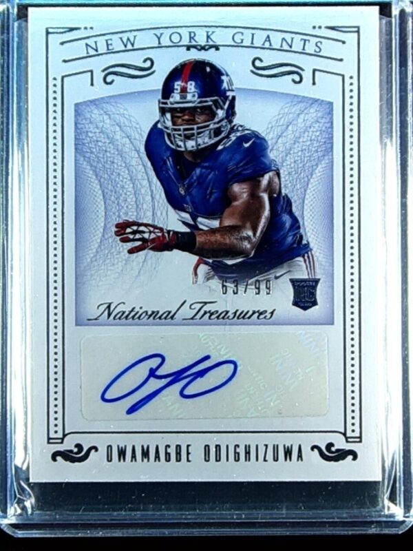 2015 NT Owamagbe Odighizuwa AUTO /99 #182 Giants Rookie Signatures