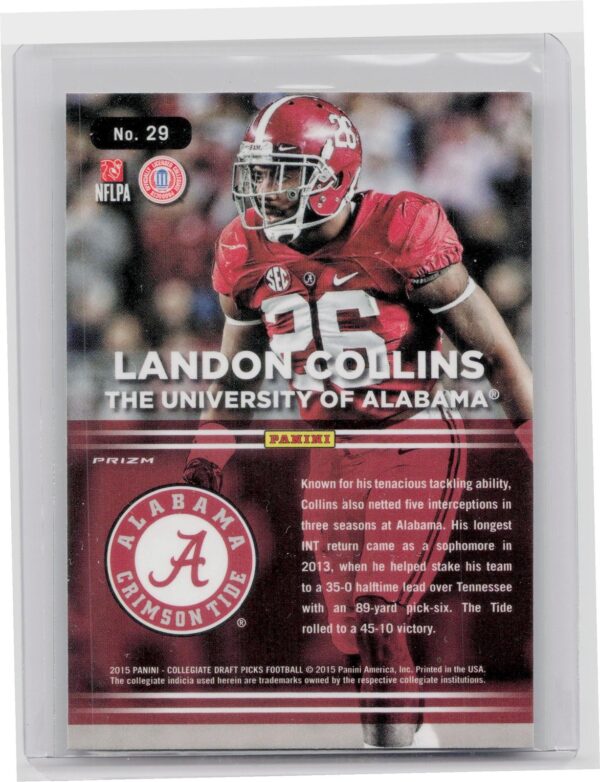 2015 Prizm Collegiate Draft Picks Amari Cooper #1 Tide Team Trademarks - Image 3