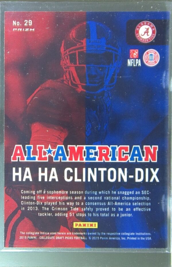 2015 Prizm Collegiate Draft Picks Ha Ha Clinton-Dix #29 Tide All Americans - Image 3