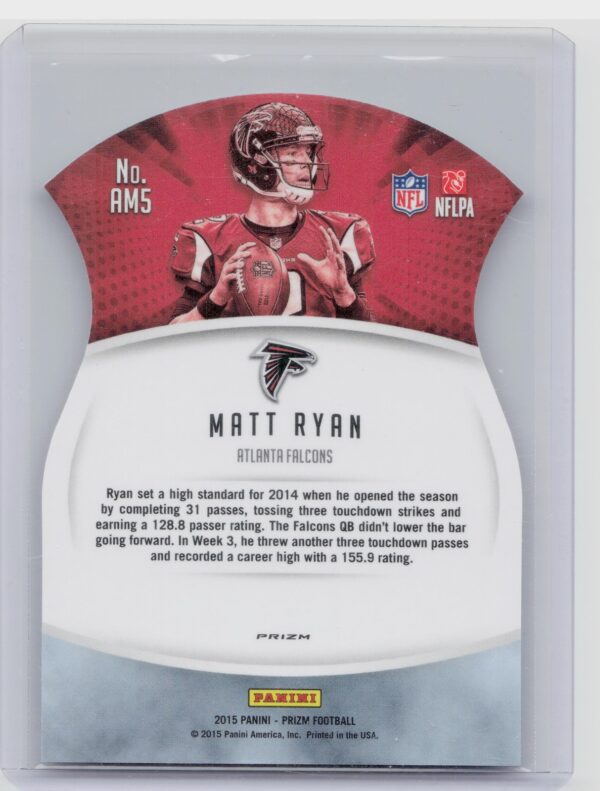 2015 Prizm Matt Ryan #AM5 Falcons Air Marshals Prizm - Image 3