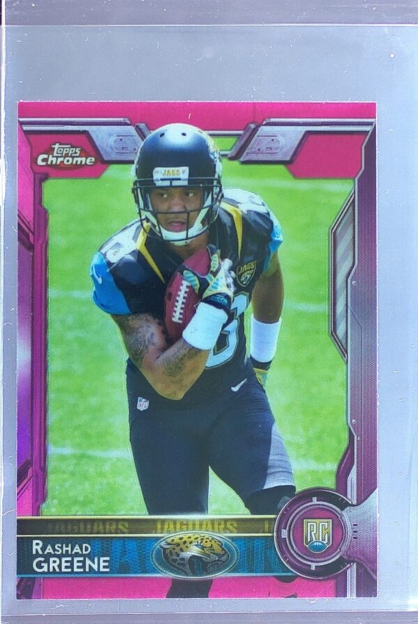 2015 Topps Chrome Mini Rashad Greene Pink BCA Refractors /25 RC #147 Jaguars