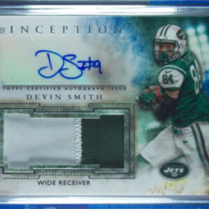 2015 Topps Inception Devin Smith AU MEM #AJP-DS Jets Autographed Jumbo Patches