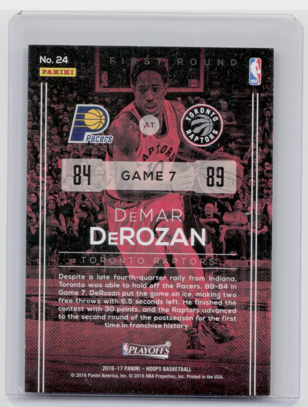 2016-17 Hoops DeMar DeRozan SN2016 #24 Raptors Road to the Finals - Image 3