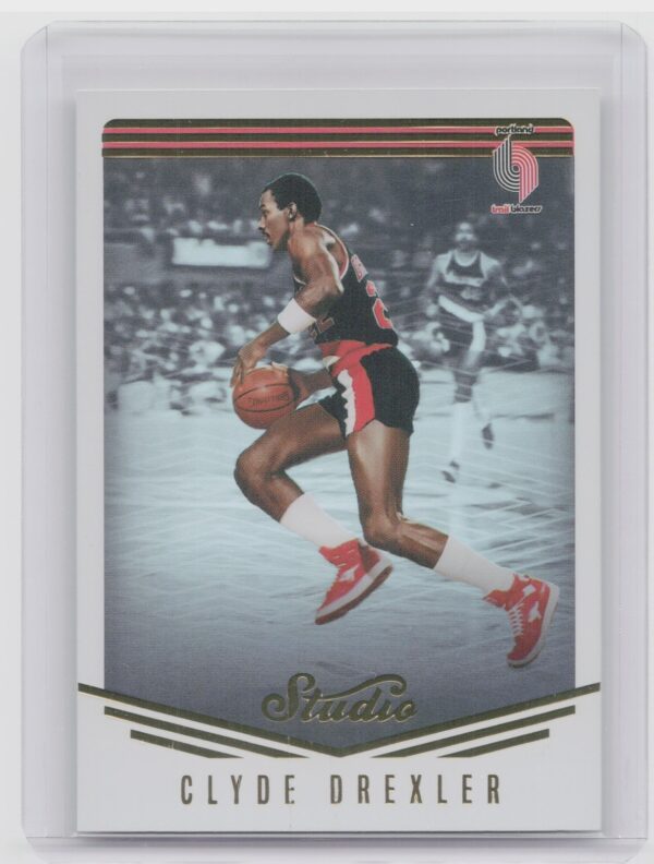 2016-17 Panini Studio Clyde Drexler #57 Blazers