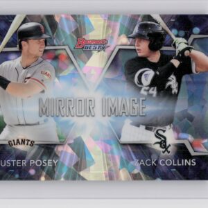 2016 Bowman's Best Buster Posey / Zack Collins #MI-8 Sox Mirror Image Atomic Ref