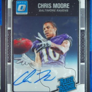 2016 Donruss Optic Chris Moore #157 Ravens Rated Rookies Autograph
