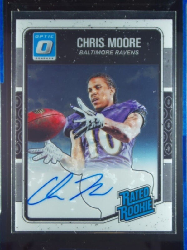 2016 Donruss Optic Chris Moore #157 Ravens Rated Rookies Autograph