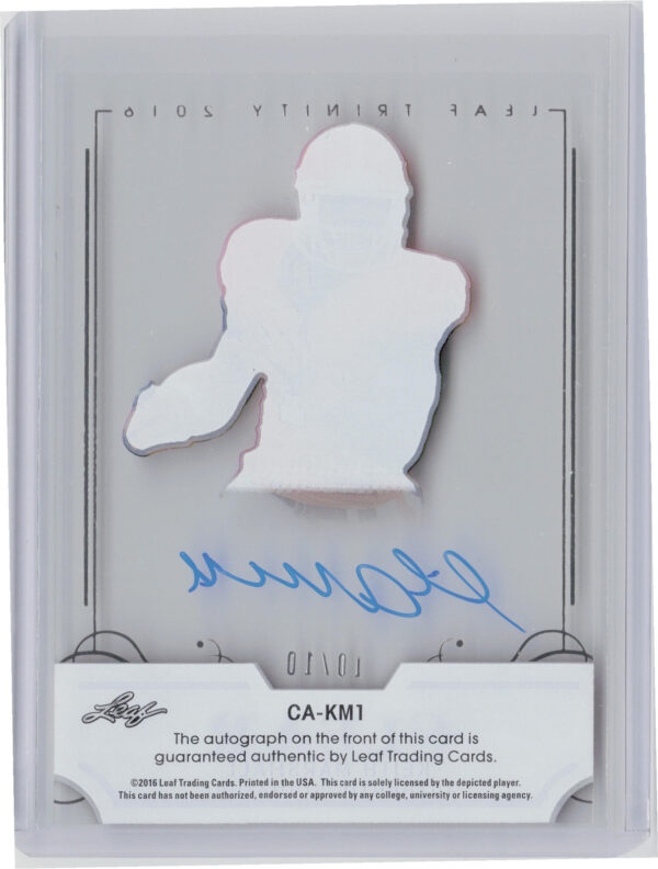 2016 Leaf Trinity Keith Marshall AU SN10 #CA-KM1 Bulldogs Clear Autographs Gold - Image 3