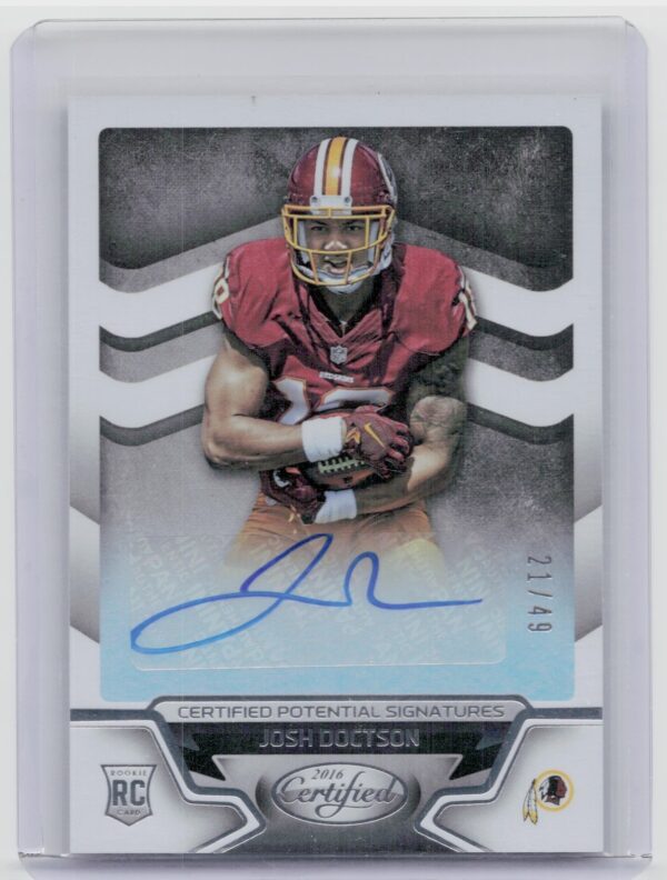 2016 Panini Certified Josh Doctson AU SN49 #CPS-JD Redskins Certified Potential