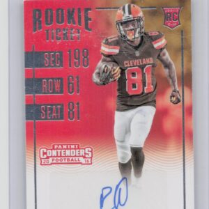 2016 Panini Contenders Rashard Higgins AU RC #113 Browns