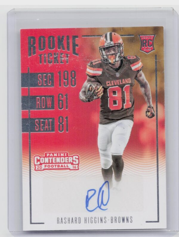2016 Panini Contenders Rashard Higgins AU RC #113 Browns