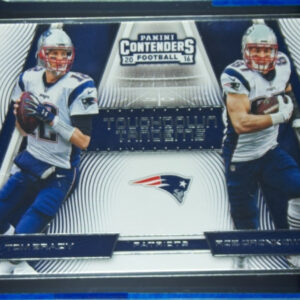 2016 Panini Contenders Rob Gronkowski / Tom Brady #10 Patriots Touchdown Tandems