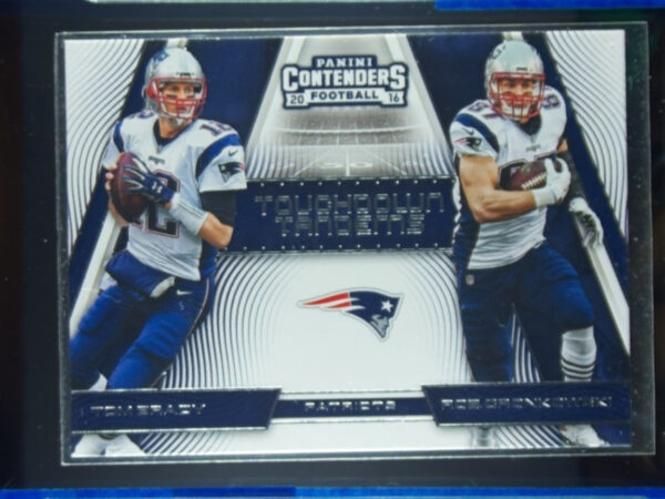 2016 Panini Contenders Rob Gronkowski / Tom Brady #10 Patriots Touchdown Tandems