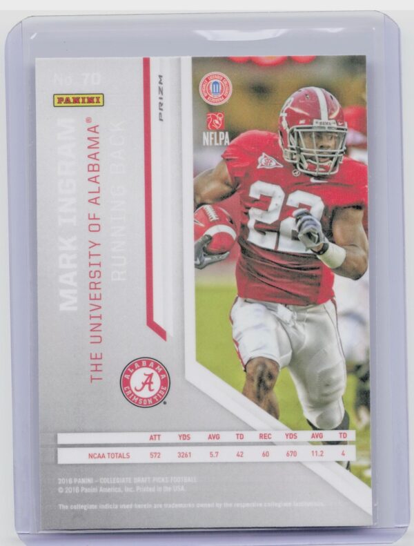 2016 Prizm Collegiate Draft Picks Mark Ingram Prizms Red #70 Tide - Image 3