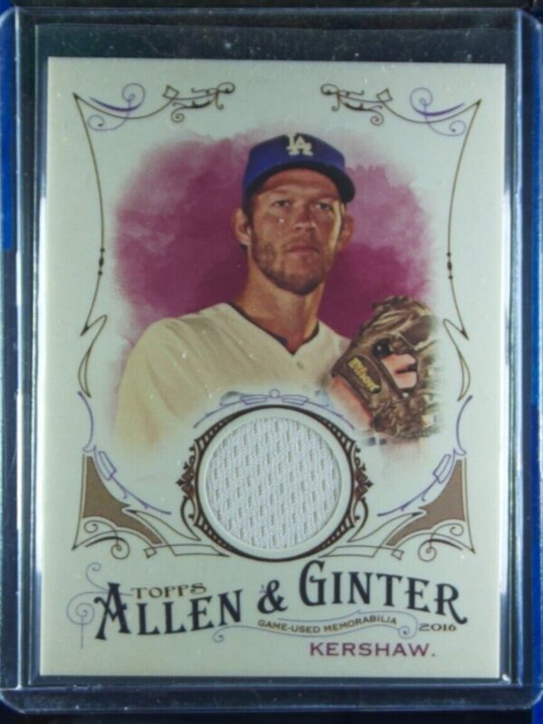 2016 Topps Allen & Ginter Clayton Kershaw MEM #FSRB-CK Dodgers Relic Full Size D