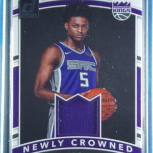 2017-18 Donruss De'Aaron Fox MEM #NC-DF Kings Newly Crowned Rookie Jerseys