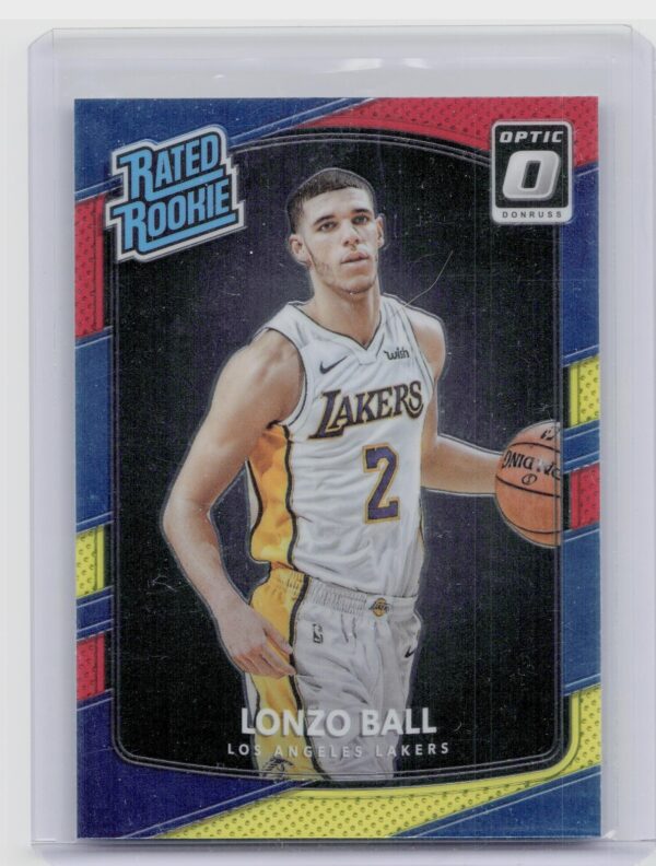 2017-18 Donruss Optic Lonzo Ball Red and Yellow #199 Lakers