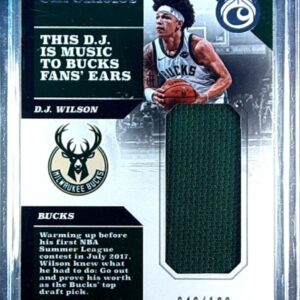 2017-18 Panini Chronicles D.J. Wilson /199 JSY #CS-DJW Bucks Chronicles Swatche