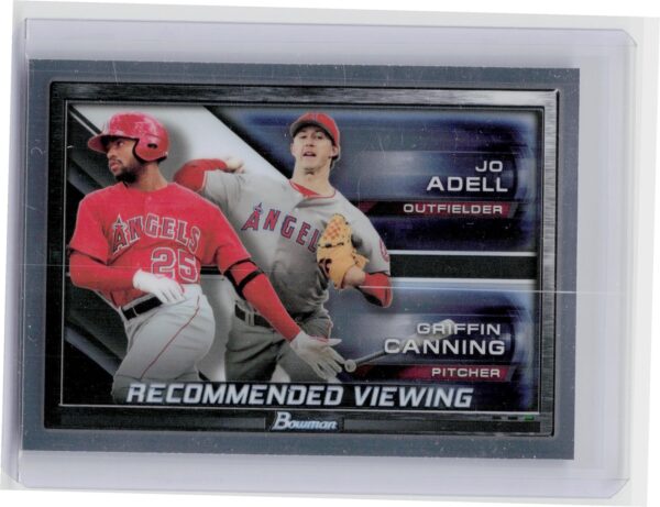 2017 Bowman Draft Jo Adell / Griffin Canning #RV-LAA Angels Recommended Viewing