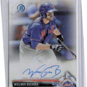 2017 Bowman Wuilmer Becerra AU SN499 #CPA-WB Mets Chrome Prospect Autographs Ref