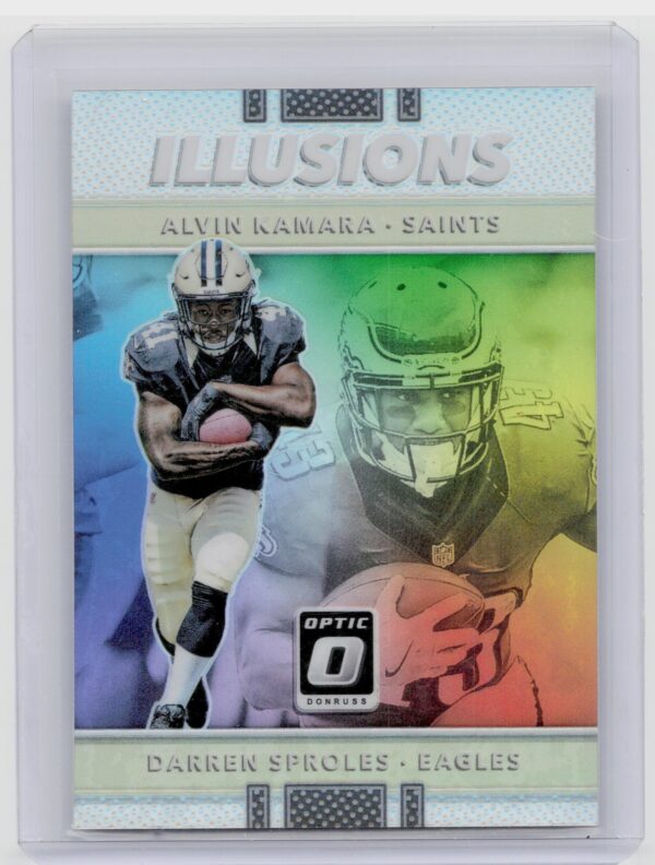 2017 Donruss Optic Alvin Kamara / Darren Sproles #9 Eagles Illusions