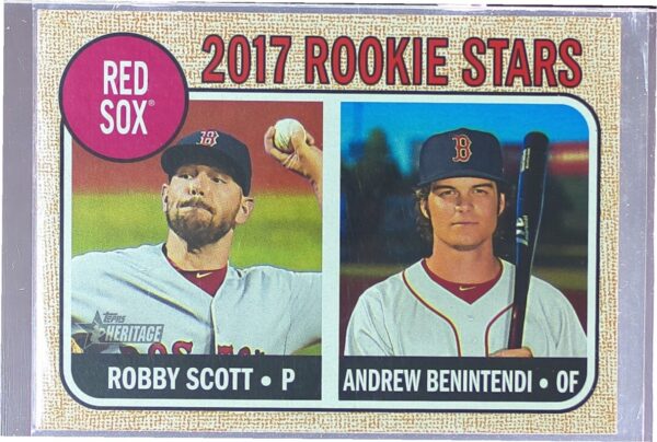 2017 Heritage Red Sox 2017 Rookie Stars Robby Scott / Andrew Benintendi RC #314