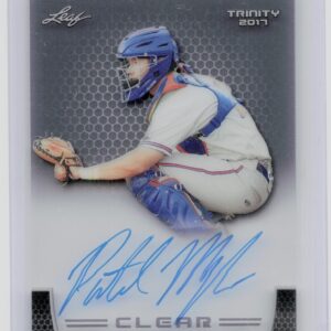 2017 Leaf Trinity Patrick Mazeika Auto #CA-PM1 Mets Clear Autographs Gray