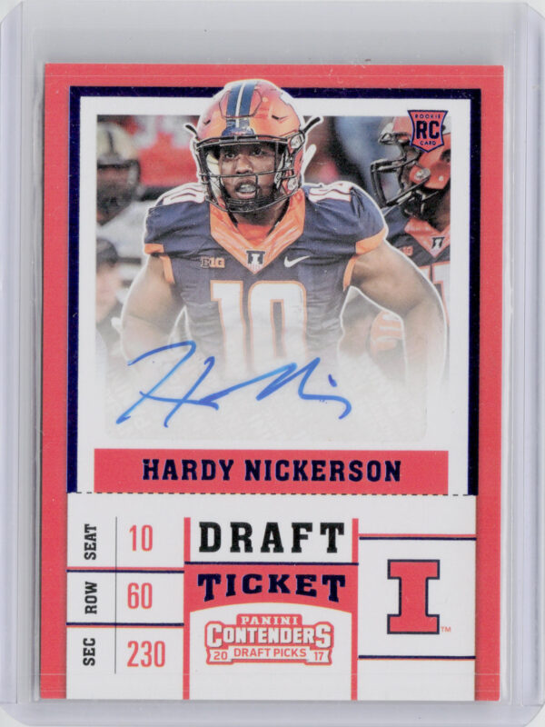 2017 Panini Contenders Draft Picks Hardy Nickerson, Jr. AU #283 Illini