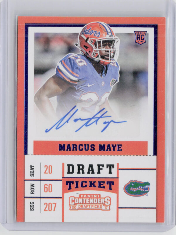 2017 Panini Contenders Draft Picks Marcus Maye AU #248 Gators