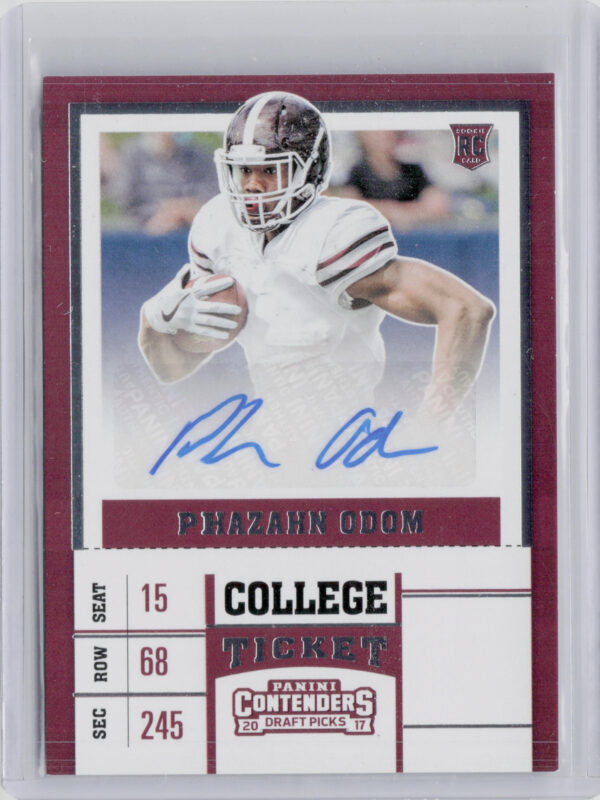 2017 Panini Contenders Draft Picks Phazahn Odom AU #216 Rams