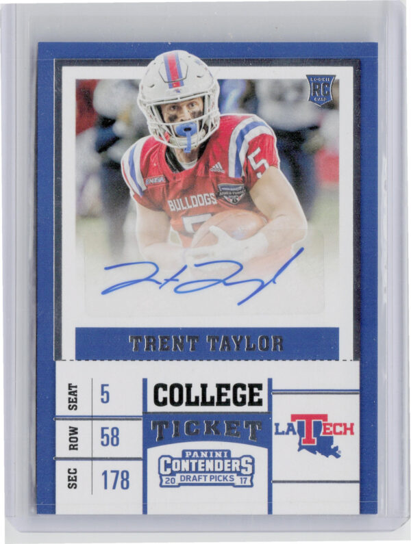 2017 Panini Contenders Draft Picks Trent Taylor AU #258 Bulldogs