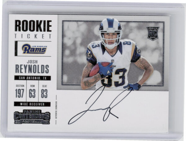 2017 Panini Contenders Josh Reynolds AU RC #375 Rams