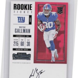 2017 Panini Contenders Wayne Gallman AU RC #316 Giants