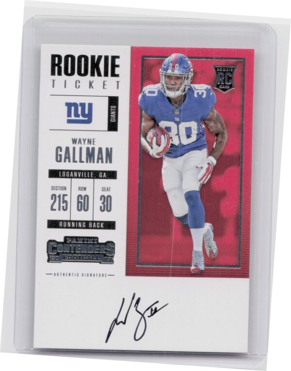 2017 Panini Contenders Wayne Gallman AU RC #316 Giants