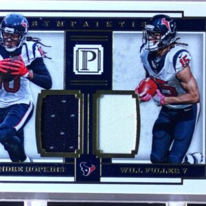 2017 Panini Pantheon DeAndre Hopkins / Will Fuller V /25 JSY #S-HT Texans Gold