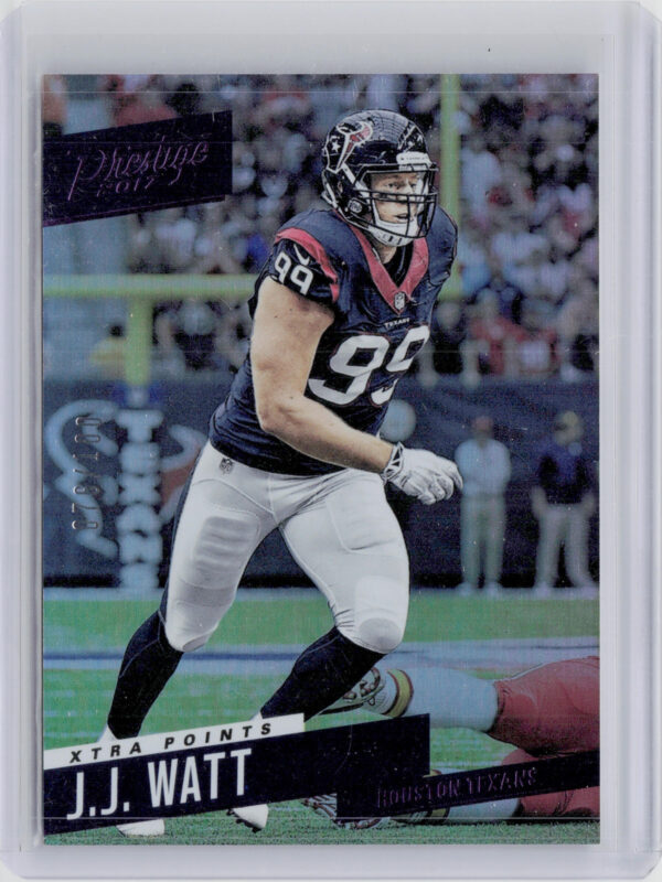 2017 Panini Prestige J.J. Watt Xtra Points Purple SN100 #153 Texans