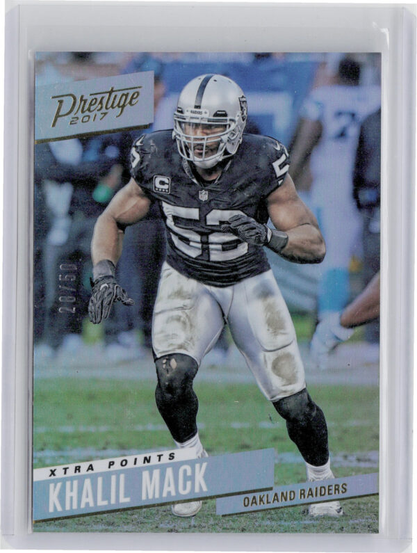 2017 Panini Prestige Khalil Mack Xtra Points Gold SN50 #31 Raiders