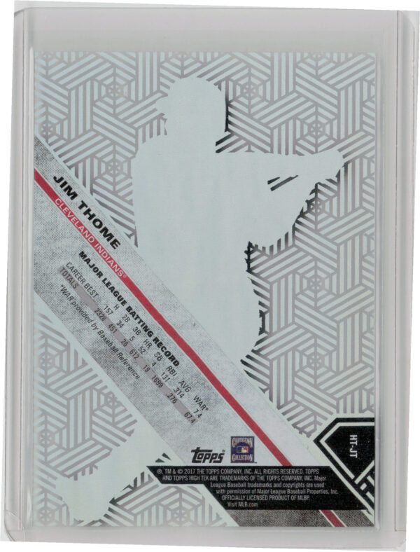 2017 Topps High Tek Jim Thome Chainlink Hexagons #HT-JT Indians - Image 3