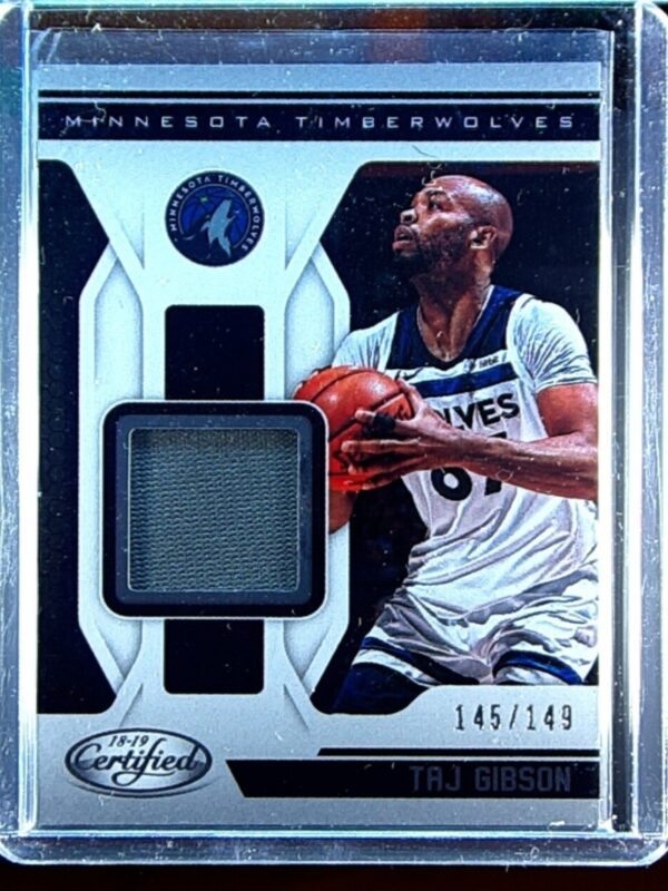 2018-19 Certified taj gibson JSY /149 #MT-TGB Timberwolves Materials